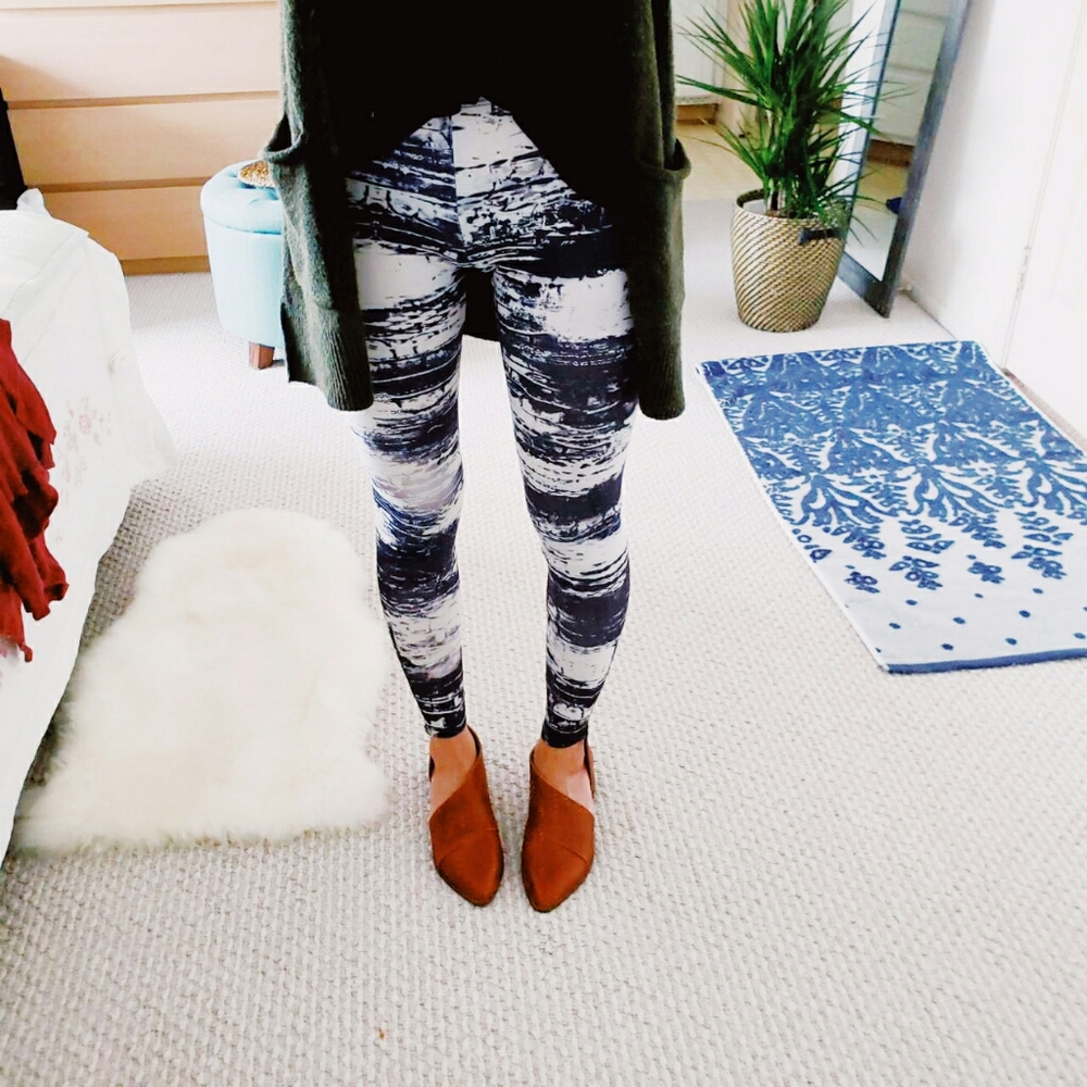 David Lerner Tie Dye Ankle Zip Leggings XS